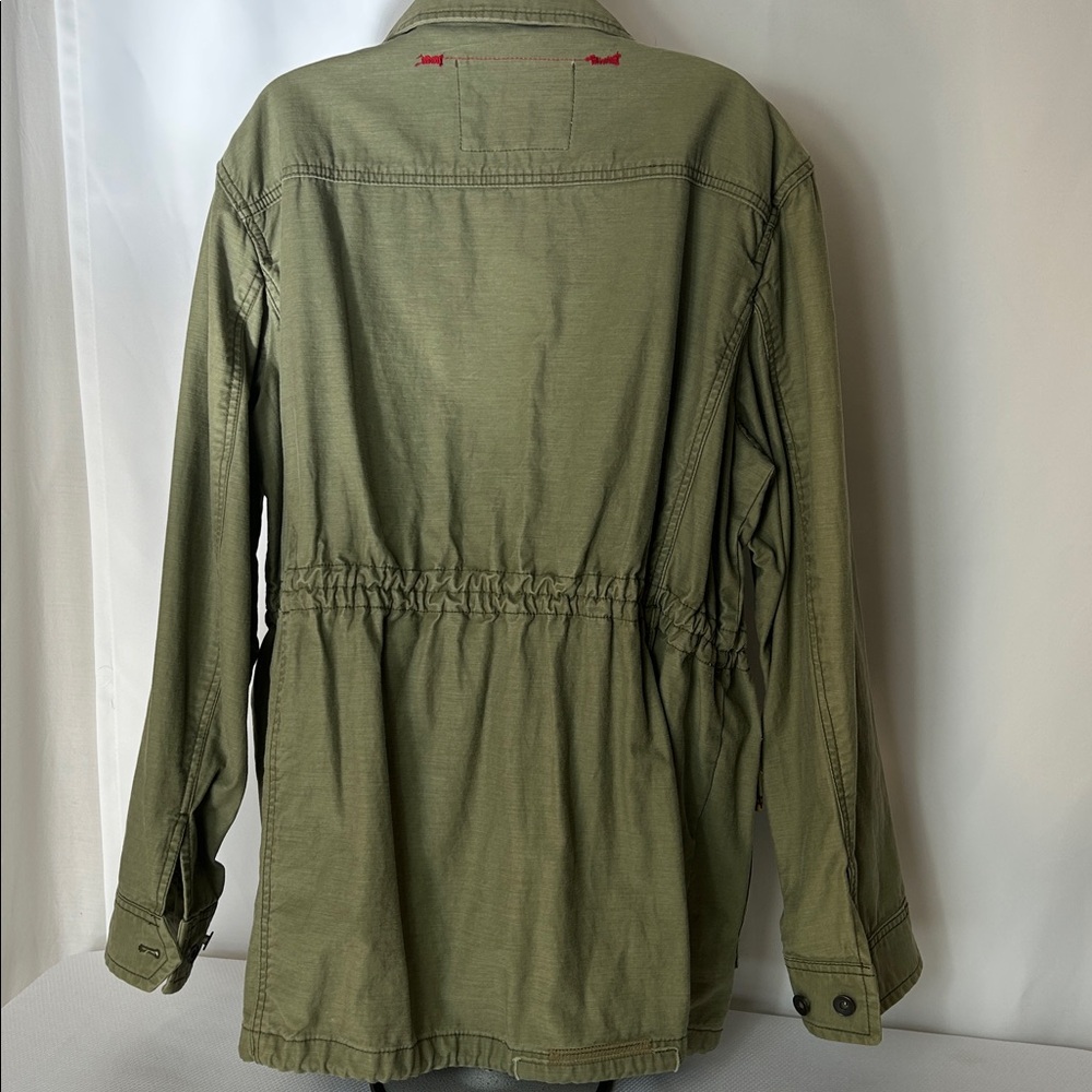 GAP Women’s XL Army Green 100% Cotton Heavy Duty Button Front Utility Jacket - Picture 12 of 12
